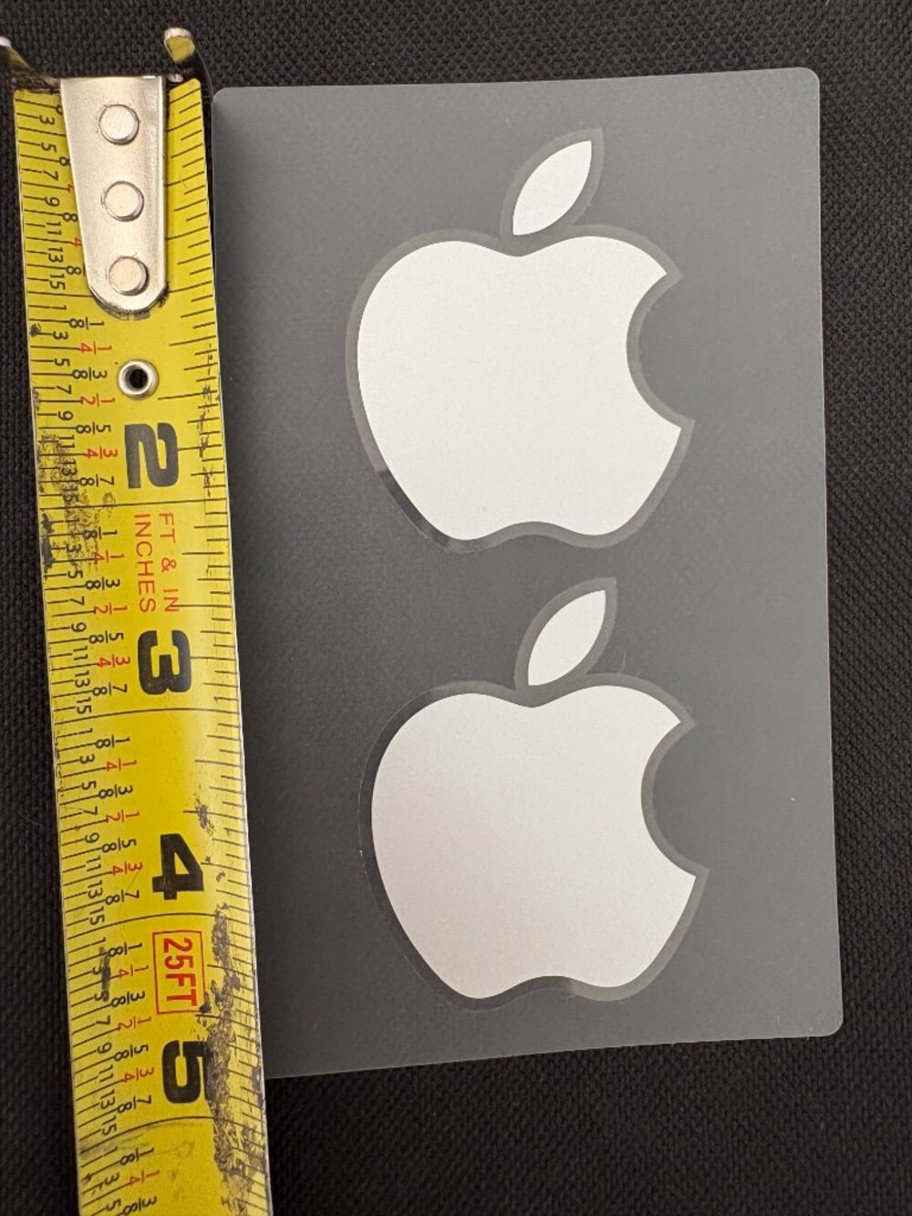 Set of 2 Apple Logo Stickers Decals - Brand New